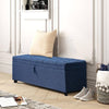 Cozy Blue Storage Bench: Stylish & Functional Seating with Hidden Space
