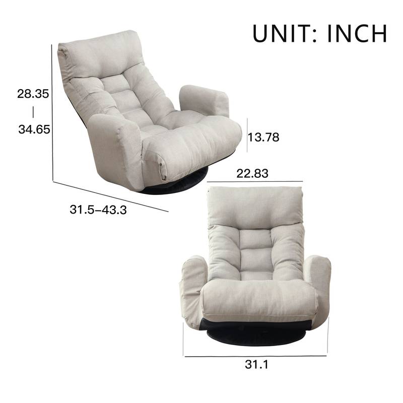 Versatile Lounge Chair with 360° Rotation