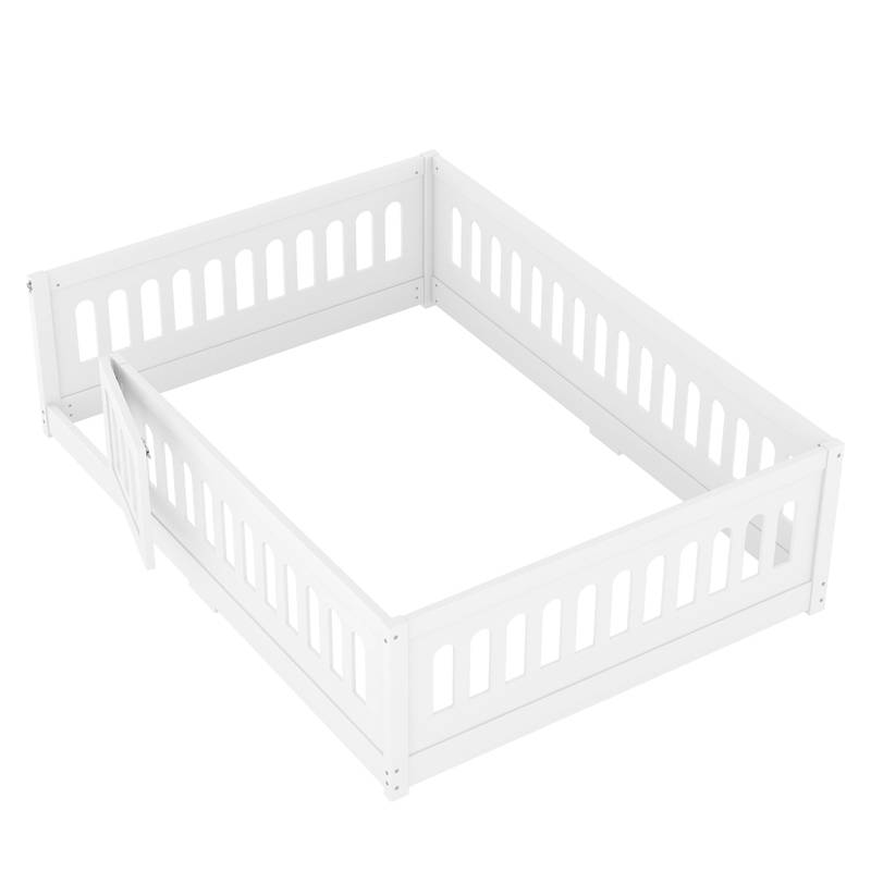 Cozy Guardrail Floor Bed for Kids