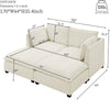 Cozy Cloud Loveseat with Ottomans - Modern Chenille Sleeper for Any Space