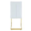 Chic White Arch Dining Chairs - Set of Two with Gold Legs