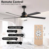 Sleek Black Ceiling Fan with Light and Remote – Modern & Quiet for Any Room