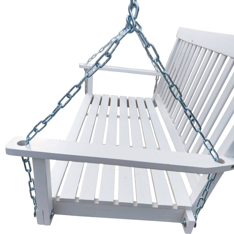 Cozy Hanging Porch Swing with Armrests