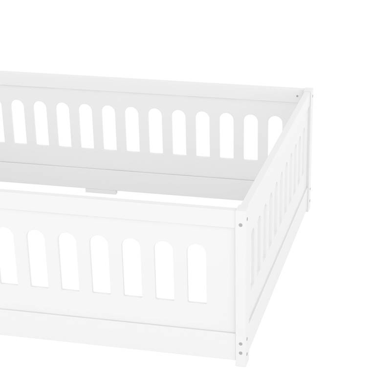 Cozy Guardrail Floor Bed for Kids