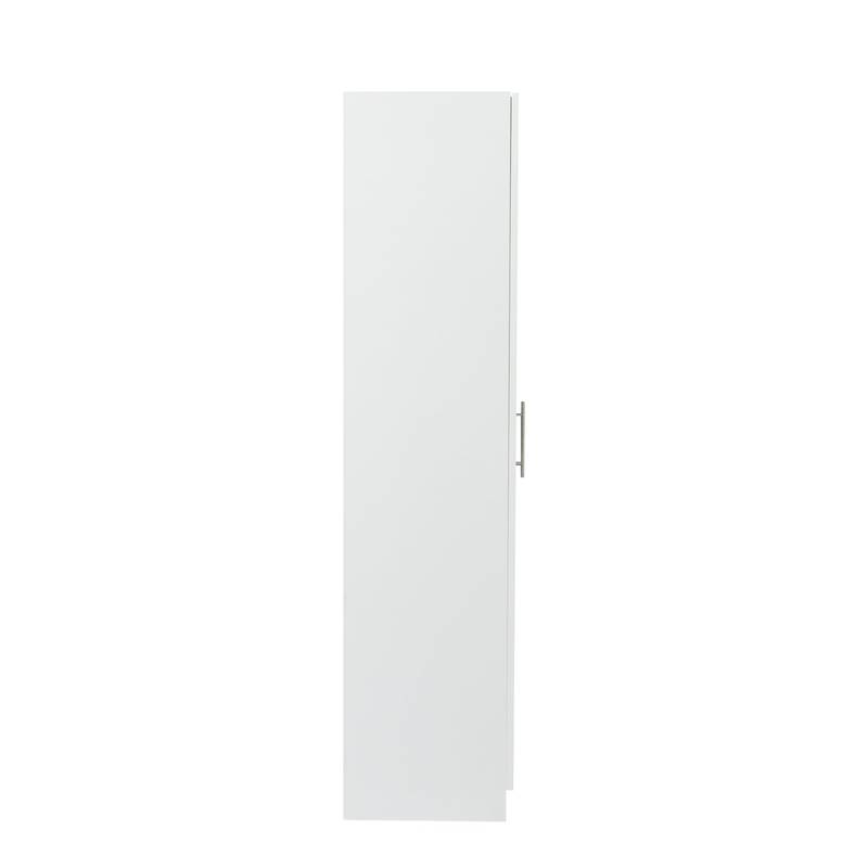 Stylish White Storage Cabinet with Dual Doors and Dividers