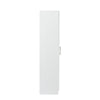 Stylish White Storage Cabinet with Dual Doors and Dividers