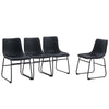 Sleek Black PU Leather Chair
