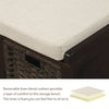 Rustic Rattan Storage Bench