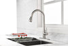 Sleek Pull-Down Kitchen Faucet with Brushed Nickel Finish