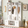 Versatile Entryway Bench with Coat Rack & Drawers