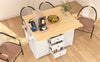 Stylish Rolling Kitchen Island with Drop Leaves and Storage