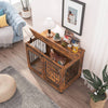 Rustic Double Puppy Sliding Dog Crate