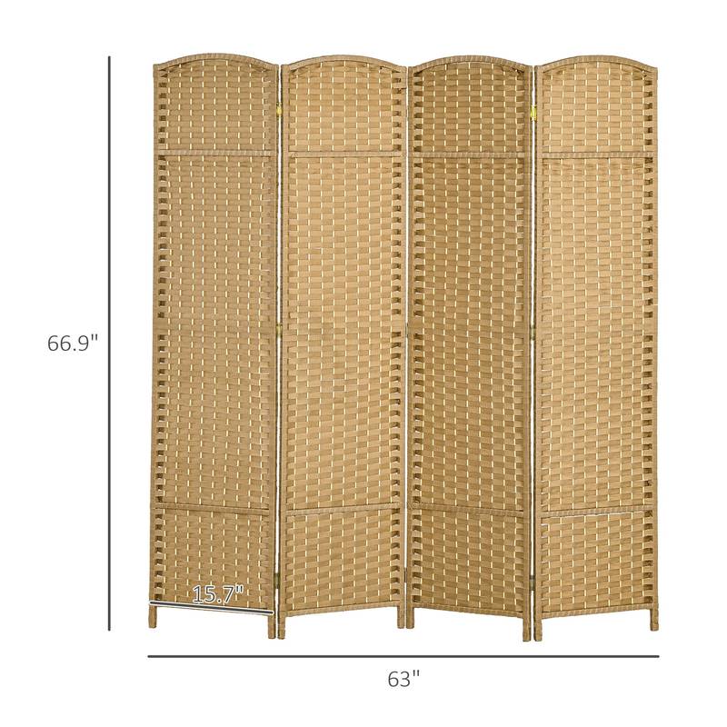 Chic Privacy Screen - Stylish 4-Panel Room Divider