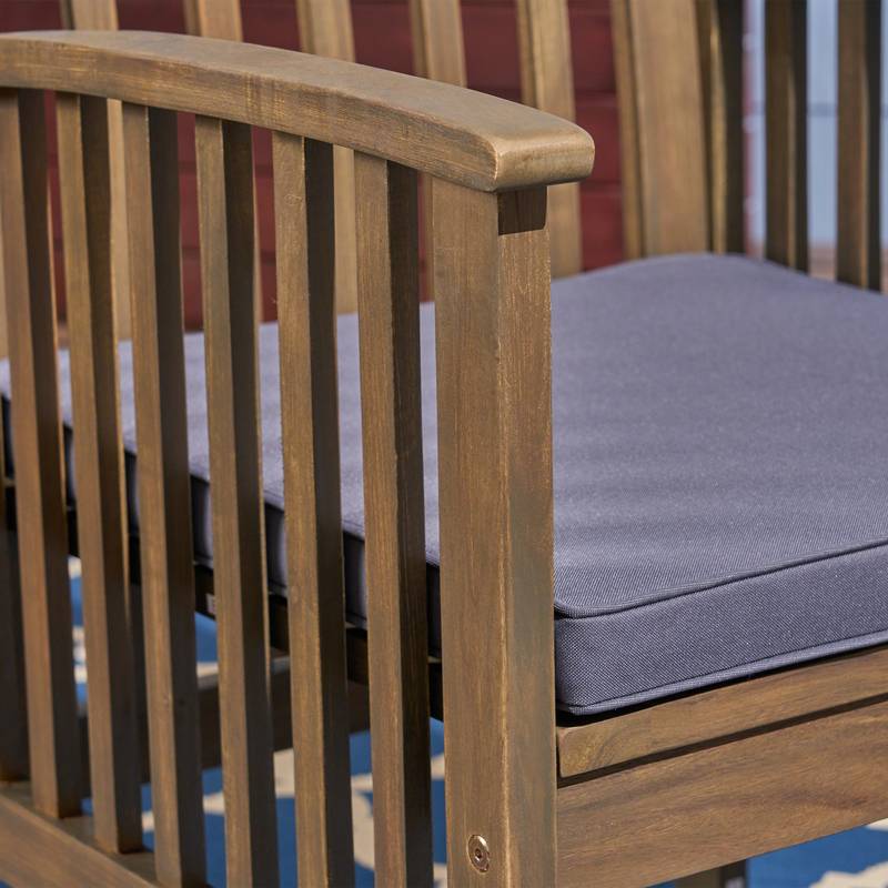 Cozy Acacia Dining Chair Duo