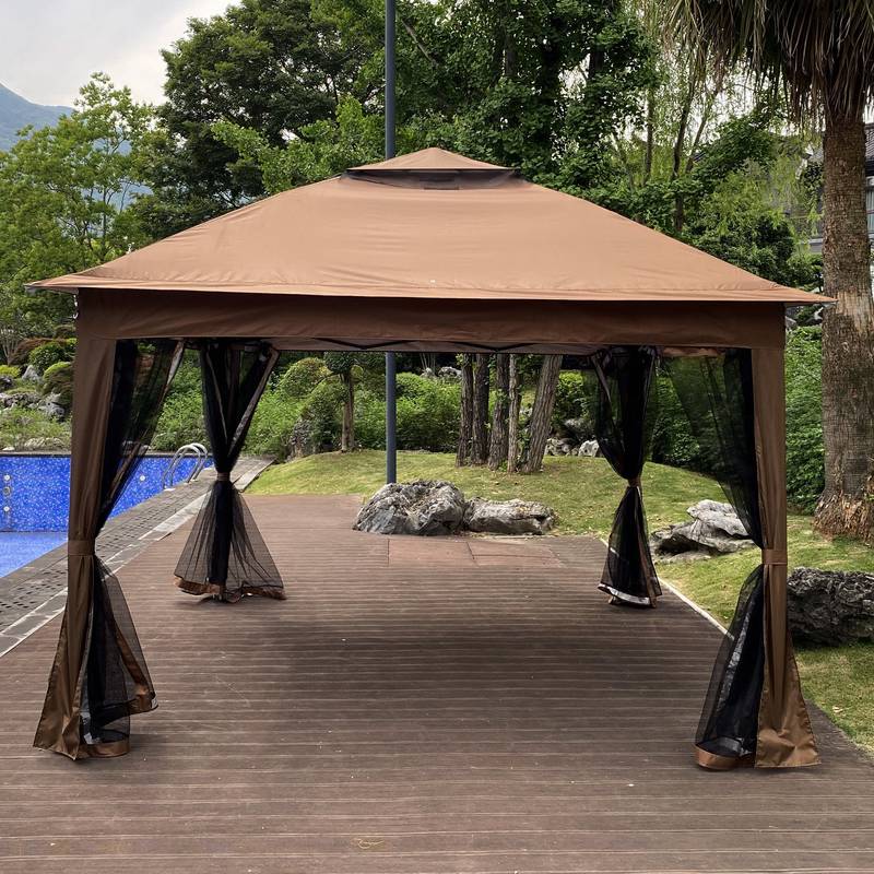 Cozy Pop-Up Canopy Gazebo with Netting and Soft Top