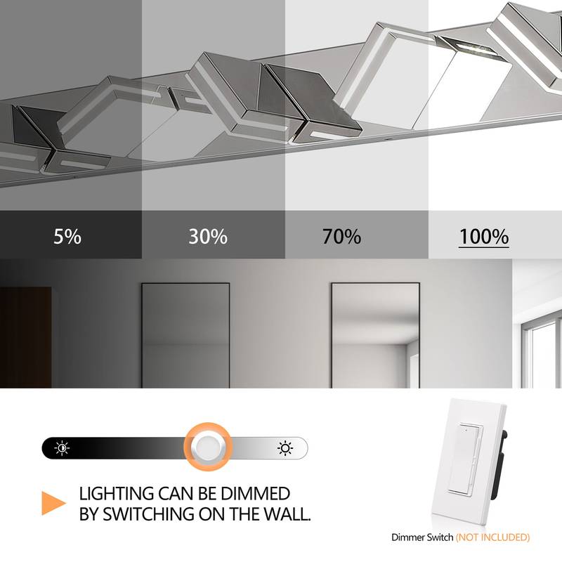 Sleek Chrome LED Vanity Light - Modern Wall Sconce for Style and Efficiency