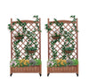 Garden Oasis Duo: Raised Planter with Climbing Trellis