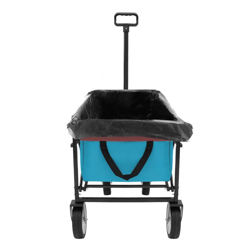 Cyan Collapsible Utility Wagon with Liners