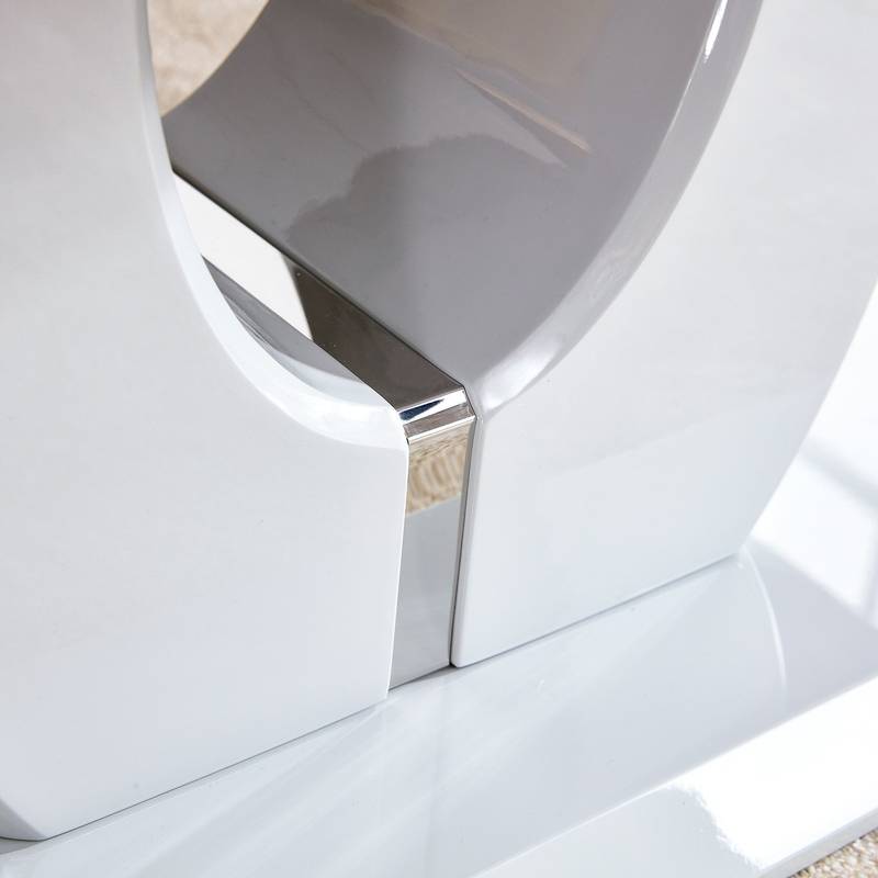 Elegant Gray Marble Coffee Table with Silver Accents