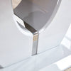 Elegant Gray Marble Coffee Table with Silver Accents