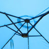 Blue Double-Sided Patio Umbrella - Spacious & Stylish Shade Solution!