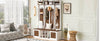 Versatile Entryway Bench with Coat Rack and Storage