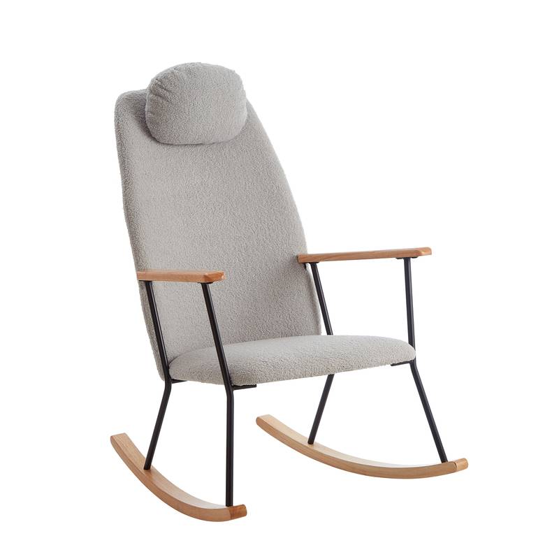 Cozy Rocking Chair with Adjustable Headrest
