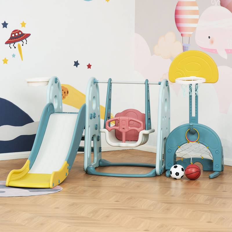 Fun & Safe Toddler Playset: Slide, Swing & Shoot!