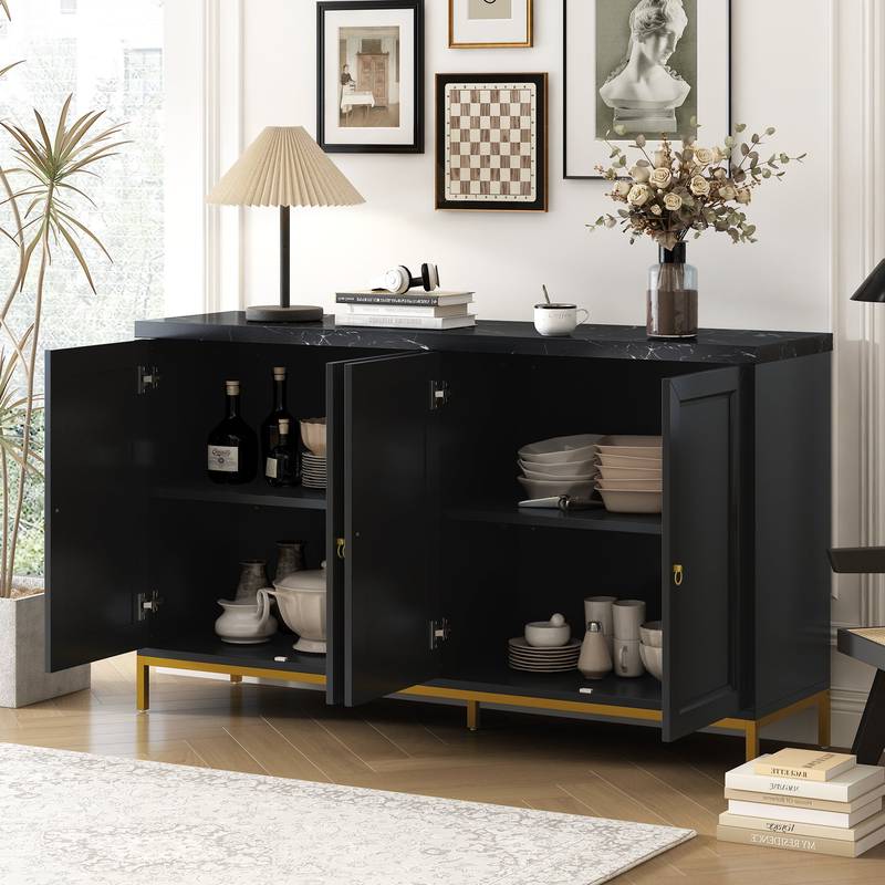 Stylish Black Sideboard with Ample Storage