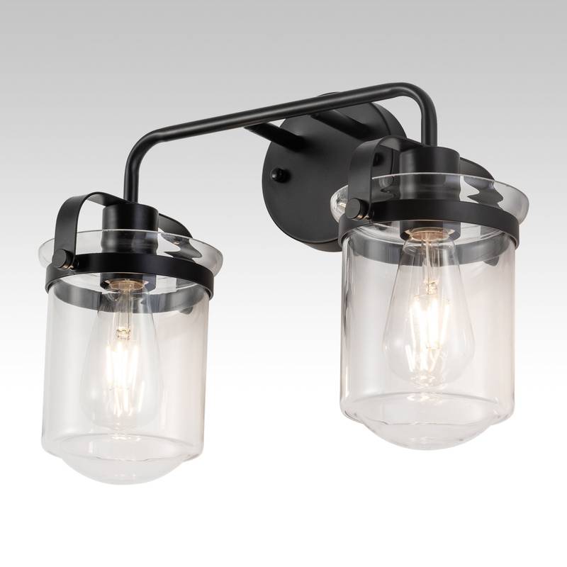 Clear Glass Industrial Sconce - Chic Lighting for Any Room