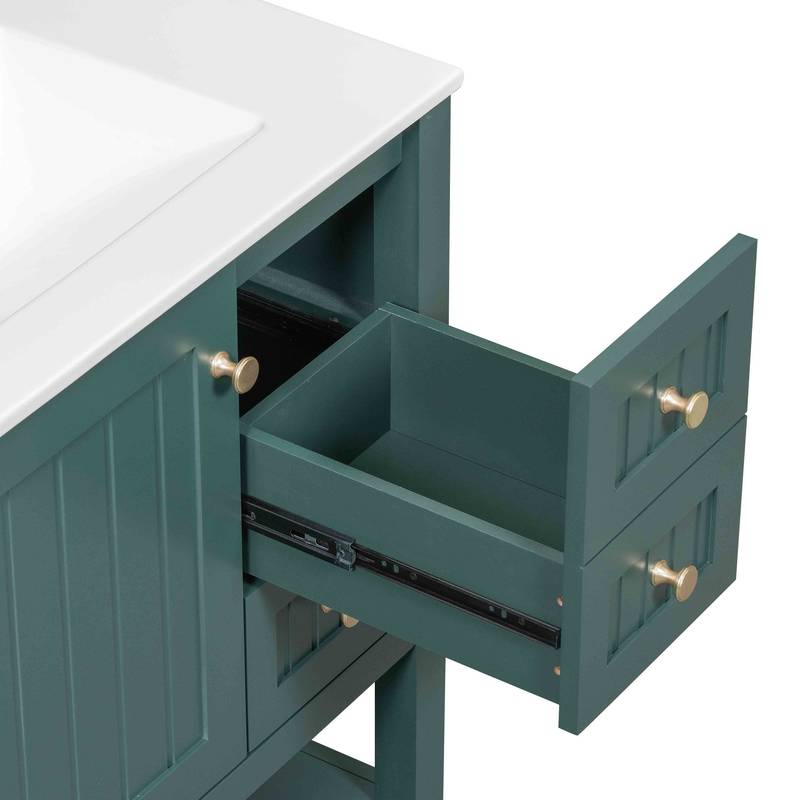 Chic Bathroom Vanity with Ceramic Sink