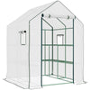 Sunny Garden Walk-In Greenhouse with Roll-Up Door & Shelves
