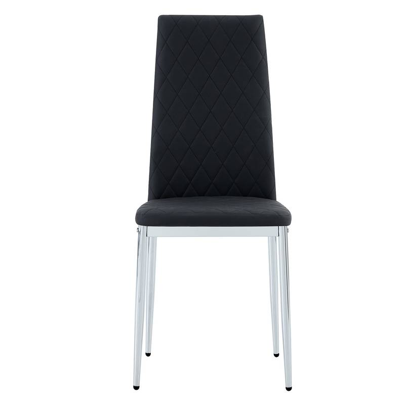 Chic Checkered Dining Chair Set
