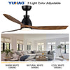 Sleek Black Ceiling Fan with LED Glow