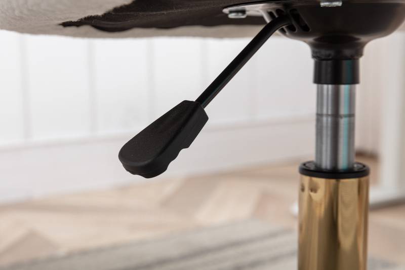 Chic Teddy Revolving Office Chair with Gold Legs