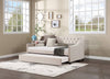 Cozy Tufted Daybed & Trundle Sofa in Beige