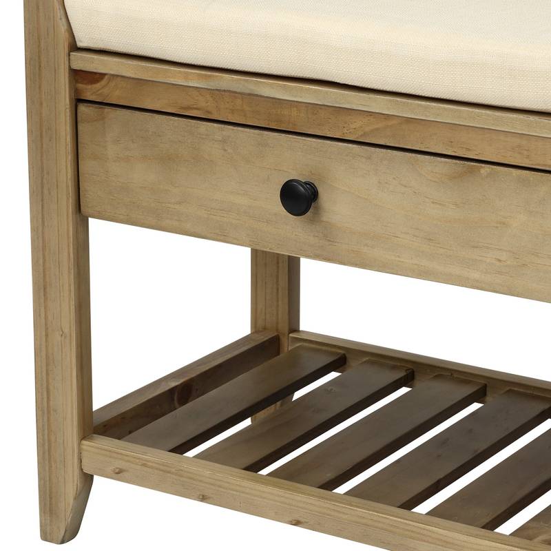 Cozy Entryway Storage Bench with Shoe Rack
