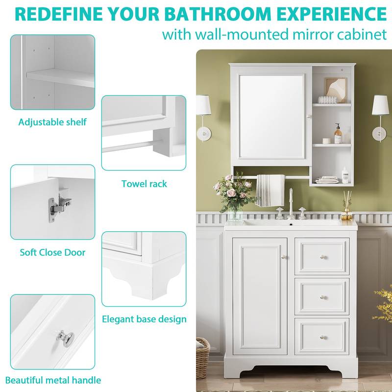 Elegant Modern Bathroom Vanity Set