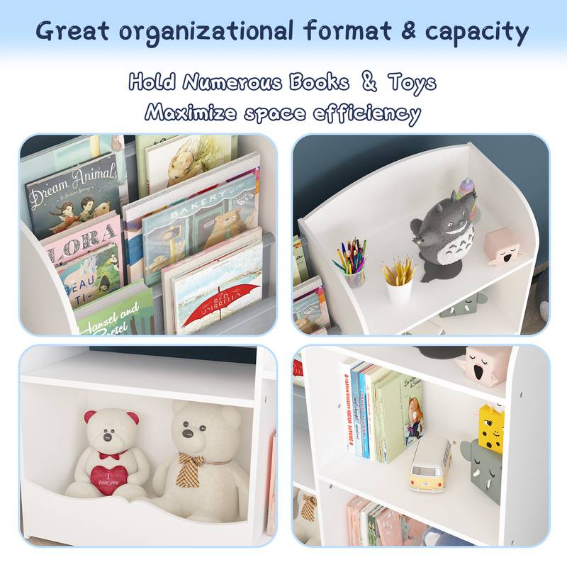 Kiddo's Cozy Bookshelf and Toy Fun Zone