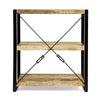 Rustic Iron & Wood Shelf Stand