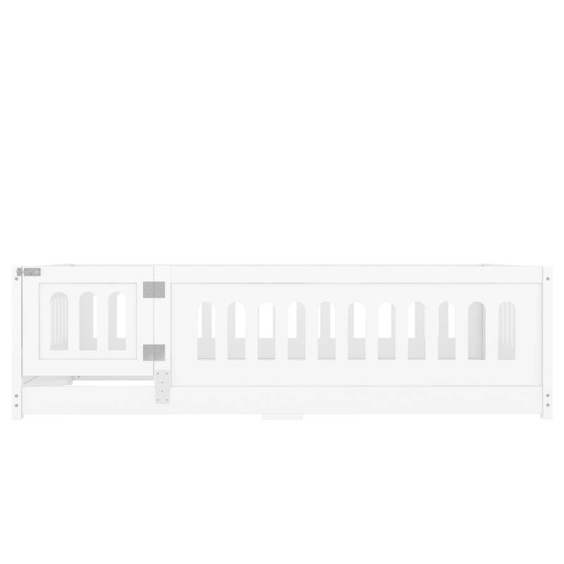 Cozy Guardrail Floor Bed for Kids