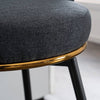 Stylish Gray Swivel Bar Stools with Metal Accents