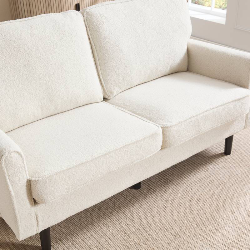 COOLMORE USB Loveseat Sofa - Cozy Mid-Century Style for Any Space
