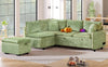 Cozy Green Convertible Sofa Bed with Storage & USB Charging