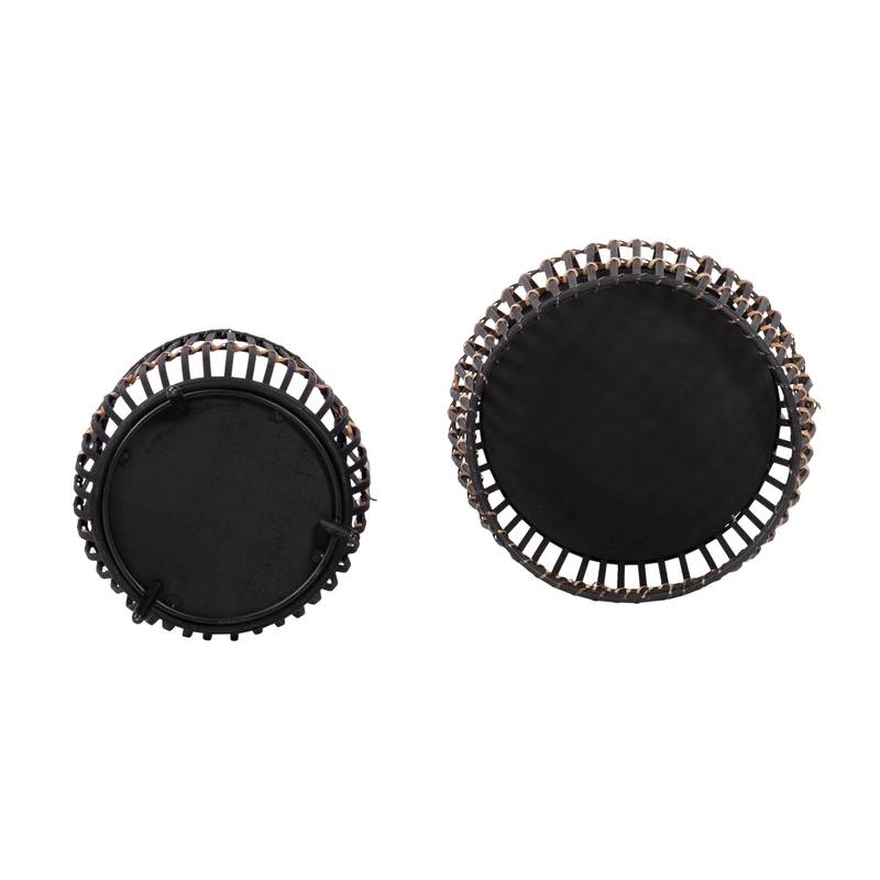 Bamboo Delight Plant Set - Stylish Black Planters
