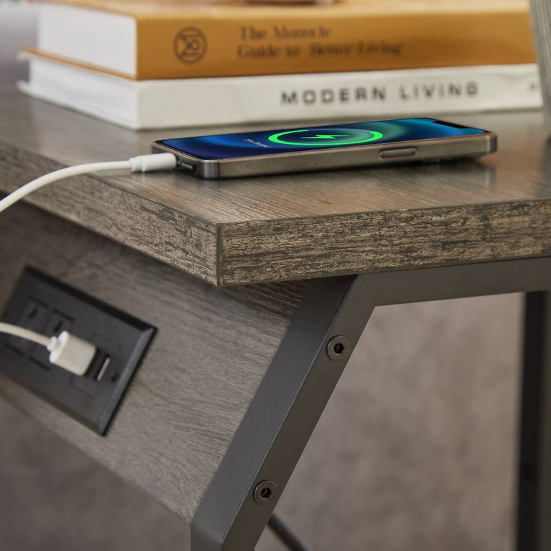 Stylish Charging End Tables - Set of Two with USB Ports