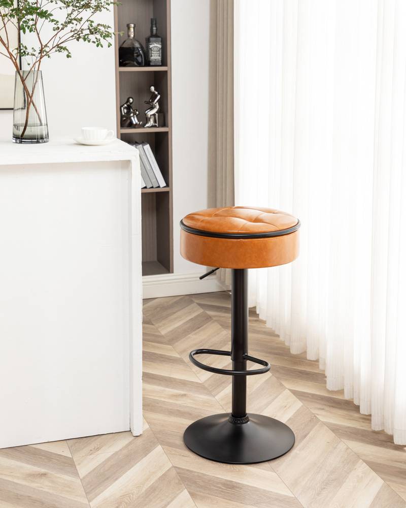 Stylish Swivel Bar Stools - Set of Two