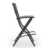 Chic Foldable Wicker Patio Bar Stools - Set of Two