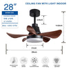 Cozy Breeze Flush Mount Ceiling Fan with Remote and Lights