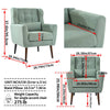 Cozy Teddy Accent Chair - Stylish Lounge Armchair in Light Green